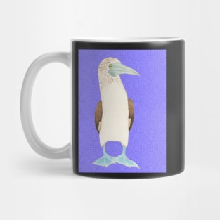 Blue Footed Booby Against Purple Background Mug